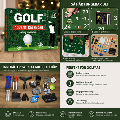 Golfadventskalender 2026 – 24 dagar med golftillbehör och överraskningar