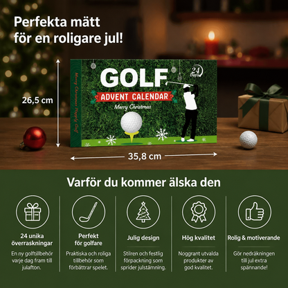 Golfadventskalender 2026 – 24 dagar med golftillbehör och överraskningar