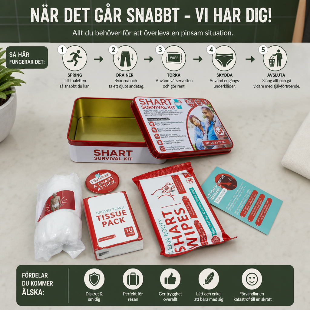 Roligt ”Shart Survival Kit” – Ultimalt Bajsskämtpresentset