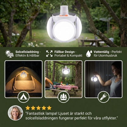 Praktisk Solenergi Utomhus Fällbar Kugglampa