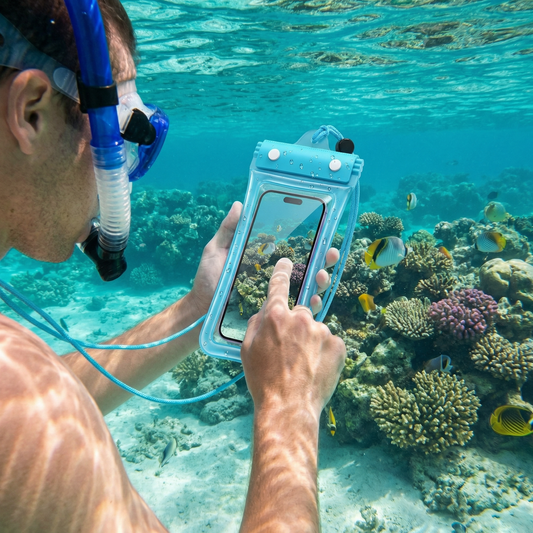 Vattentätt Mobilfodral – Transparent Touchscreen-väska med Axelrem för Strand, Simning & Dykning