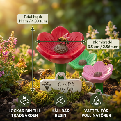 Blomformad Bivattnare – Färgglada Vattendispenser för Trädgården