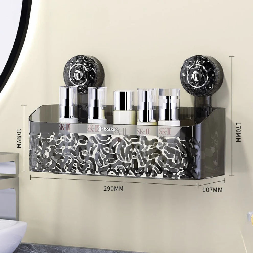 Sugkoppshylla för badrum