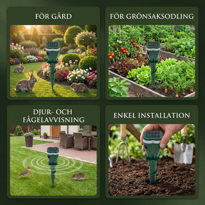 Solcellsdrivet Ultraljudsapparat för Djur och Insektsavvisning