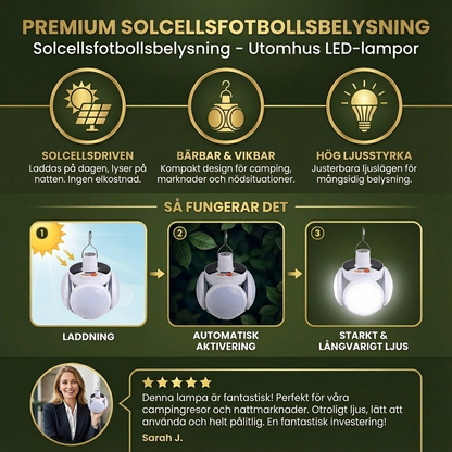 Praktisk Solcellslampa för Utomhus och Camping