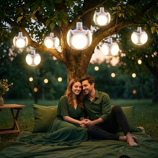 Praktisk Solcellslampa för Utomhus och Camping