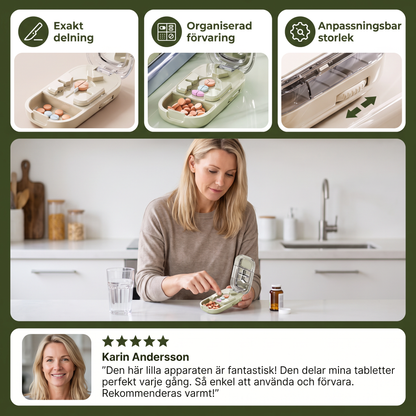 Justerbar precisionsdelare för tabletter