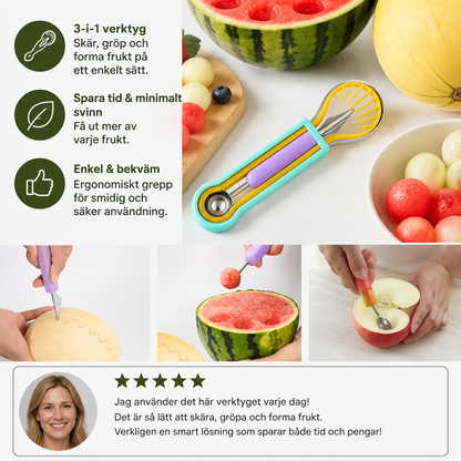 3-i-1 Fruktskärnings- & Melonverktygsset