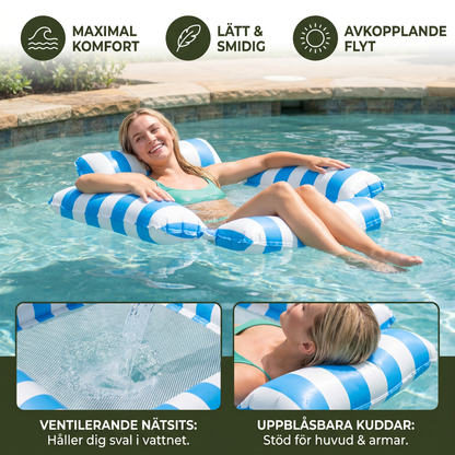 Uppblåsbar Poolsäng – Flytande Relaxsäng för maximal komfort i vattnet