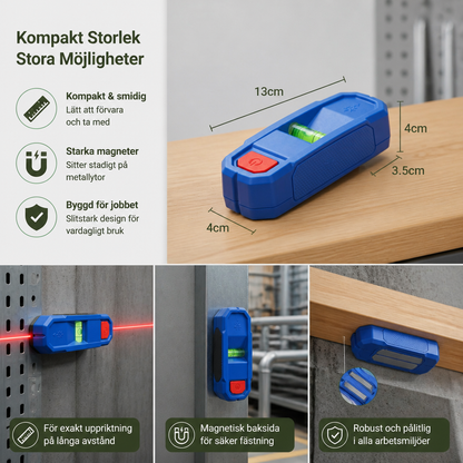 3-i-1 Magnetisk Laservattenpass Och Reglarsökare