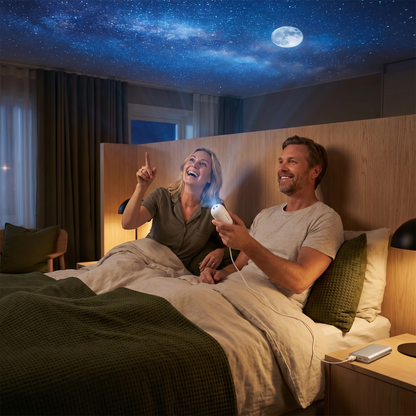 Moderna Stjärnhimmel Lampan – USB Mini Projektor Nattljus för Sovrum & Avslappnad Atmosfär Inkl. 5 Motiv