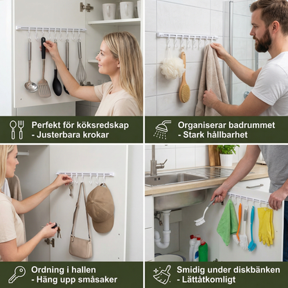 Självhäftande Hakenlist för Köket och Badrummet – Stark Hållbarhet Utan Borrning (2 St.)
