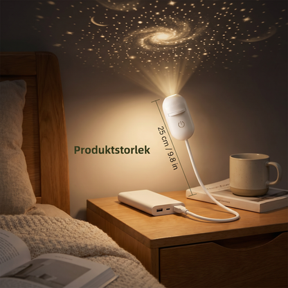 Moderna Stjärnhimmel Lampan – USB Mini Projektor Nattljus för Sovrum & Avslappnad Atmosfär Inkl. 5 Motiv