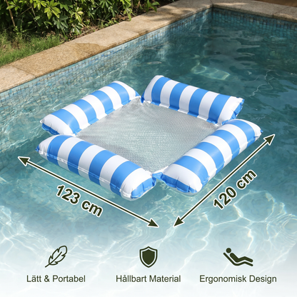 Uppblåsbar Poolsäng – Flytande Relaxsäng för maximal komfort i vattnet