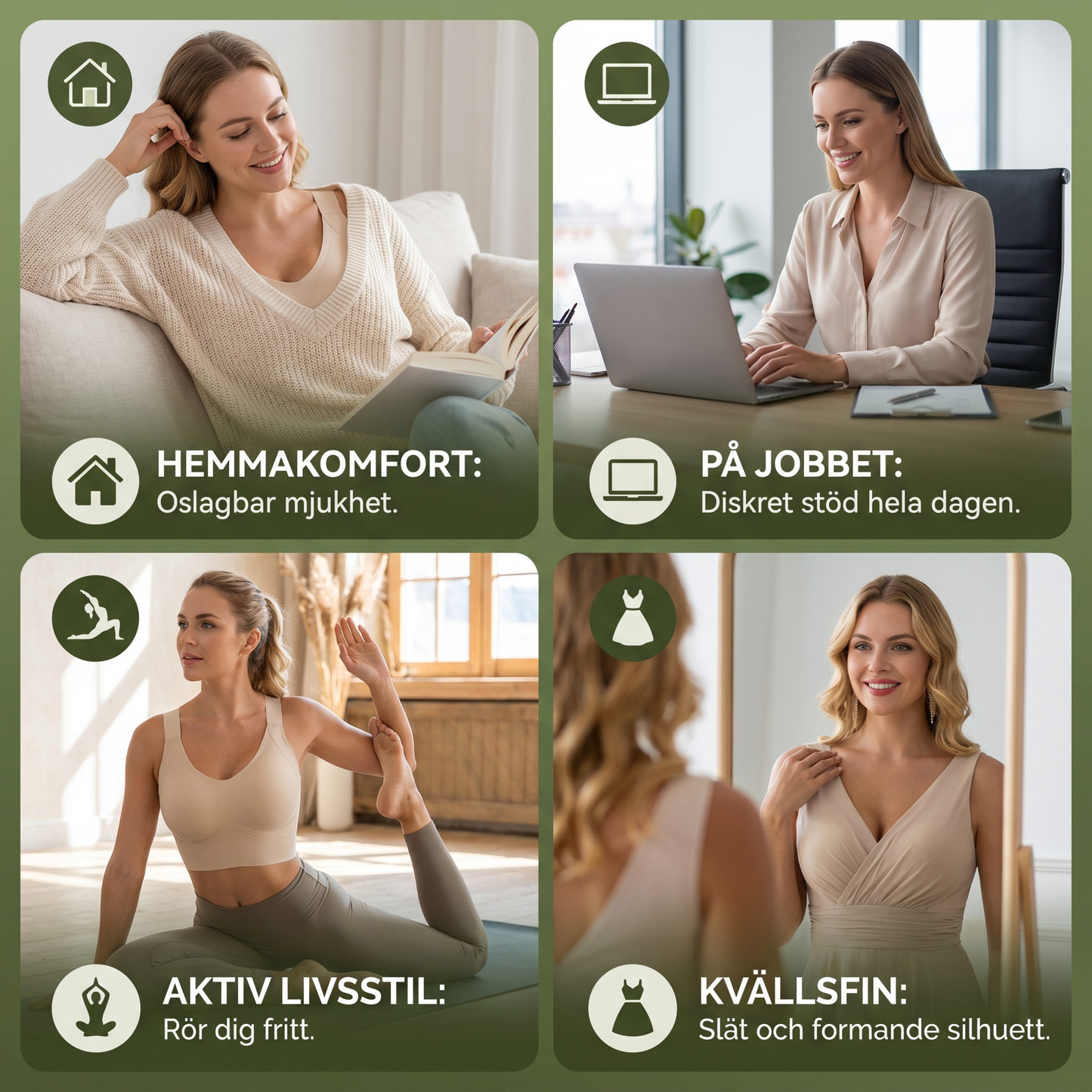 Sömlös Komfort-BH – Formande Push-up BH för Stora Storlekar