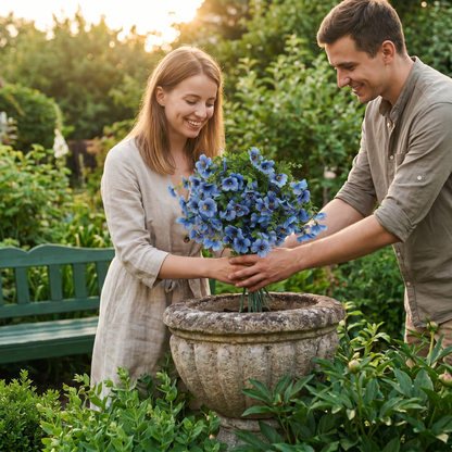 EverBloom – Konstgjord bukett med vilda blommor som inte bleknar för utomhuskrukor