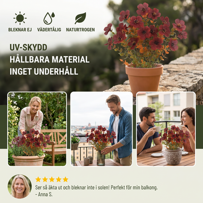EverBloom – Konstgjord bukett med vilda blommor som inte bleknar för utomhuskrukor