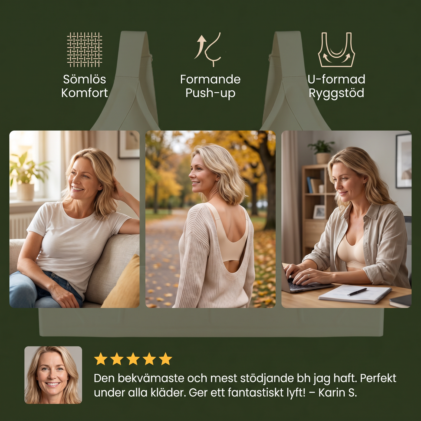 Sömlös Komfort-BH – Formande Push-up BH för Stora Storlekar
