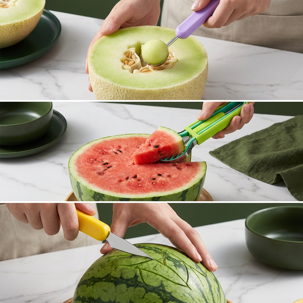 3-i-1 Fruktskärnings- & Melonverktygsset