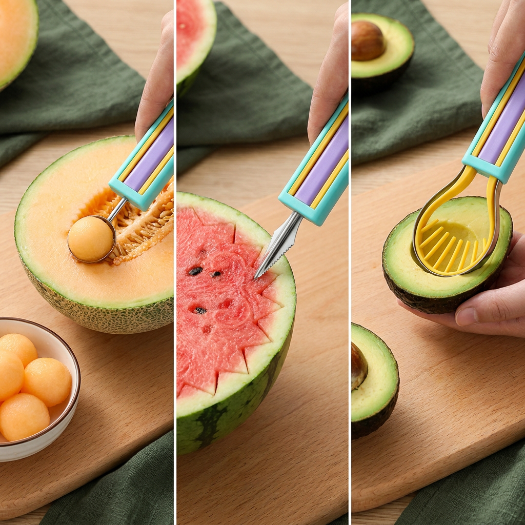 3-i-1 Fruktskärnings- & Melonverktygsset