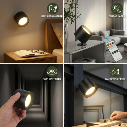 LED 360° vägglampa