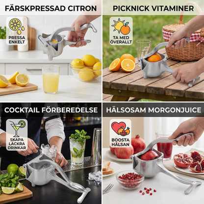 Aluminiumhandpress – Manuell citruspress för frukt & mer