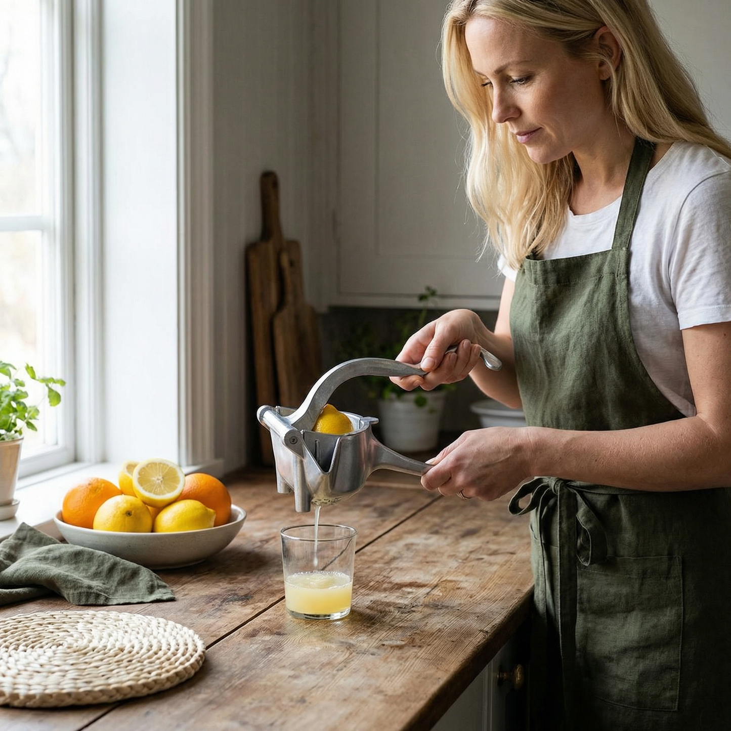 Aluminiumhandpress – Manuell citruspress för frukt & mer