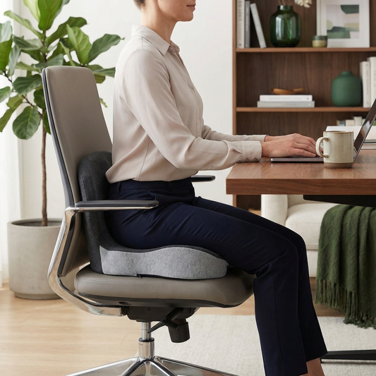 Ortopedisk sittkudde med memoryskum – Avlastning för svanskotan & ryggen