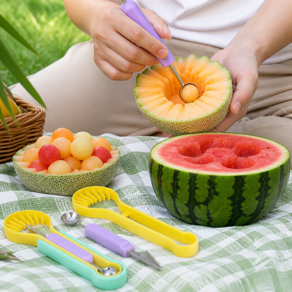 3-i-1 Fruktskärnings- & Melonverktygsset